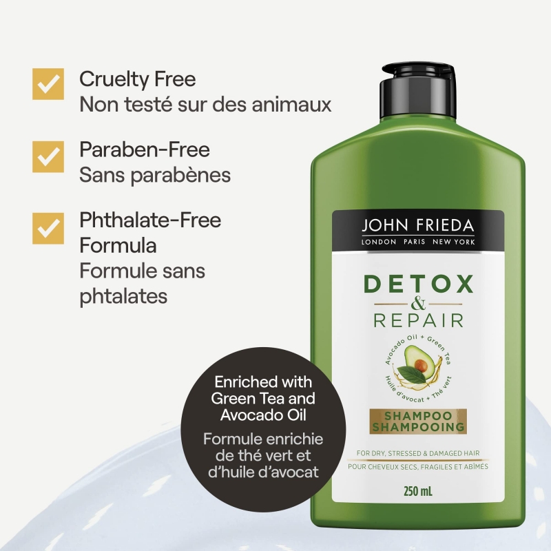 John Frieda Detox and Repair Shampoo For Dry Stressed & Damaged Hair 250mL 排毒修護洗髮水