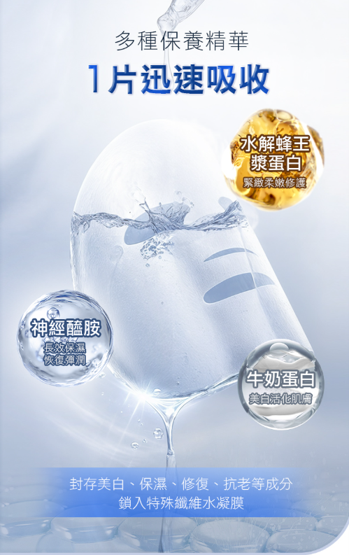 外泌體微分子美白水光面膜 28ml/片