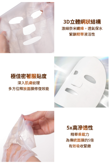 冰原花后修復安瓶面膜1片【生物纖維面膜】35ml