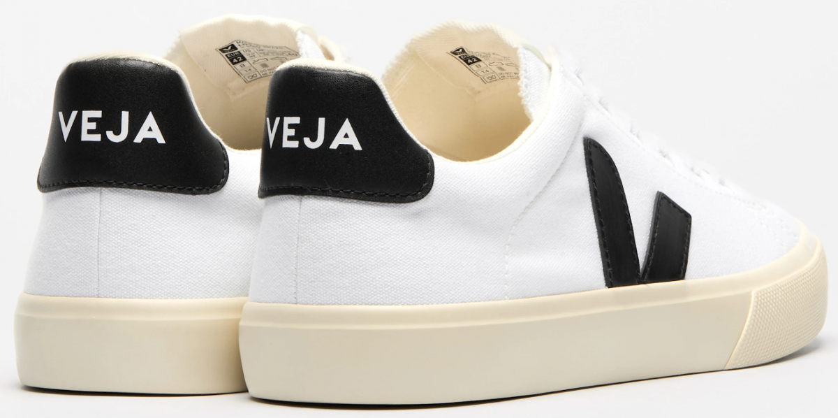 VEJA- CAMPO CANVAS WHITE BLACK [平行進口]
