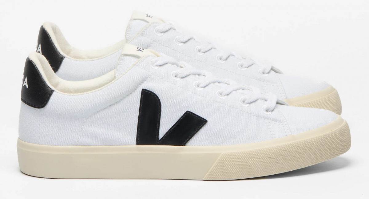 VEJA- CAMPO CANVAS WHITE BLACK [平行進口]