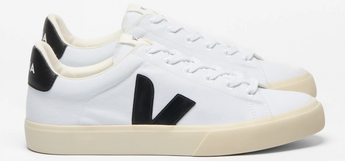VEJA- CAMPO CANVAS WHITE BLACK [平行進口]