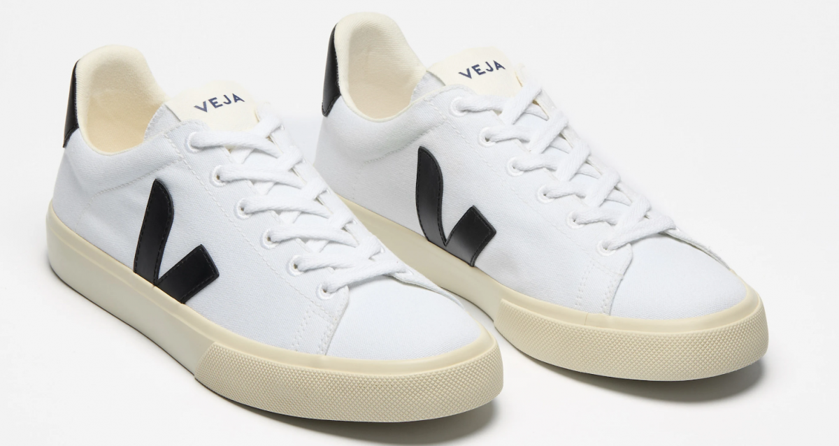 VEJA- CAMPO CANVAS WHITE BLACK [平行進口]