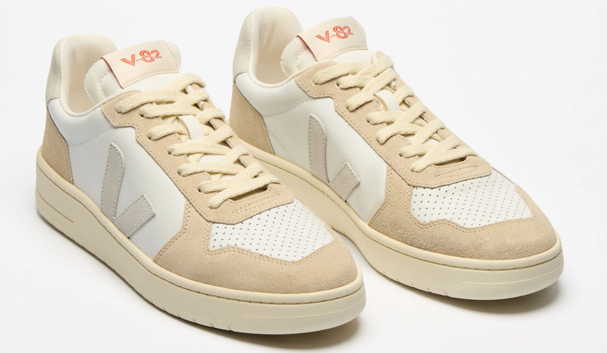 VEJA- V-82 LEATHER WHITE NATURAL ALMOND [平行進口]