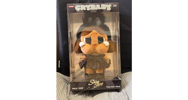 泰國PopMart-CRYBABY SHINY SHINY SERIES-Plush Doll (Black)