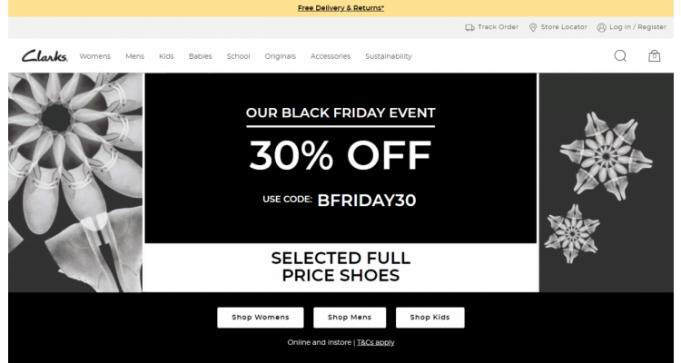 Clarks Black Friday sale