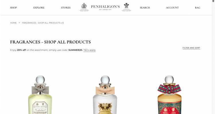 Penhaligon's 香水8折優惠