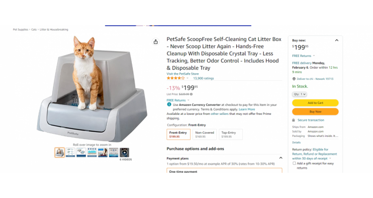 Self-Cleaning Cat Litter Box