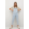 Long denim dungarees 