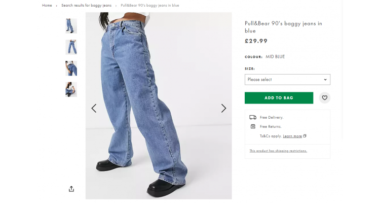 Pull&Bear 90's baggy jeans 