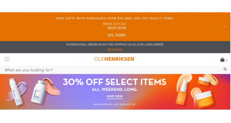 OleHenriksen Memorial Day 指定產品7折