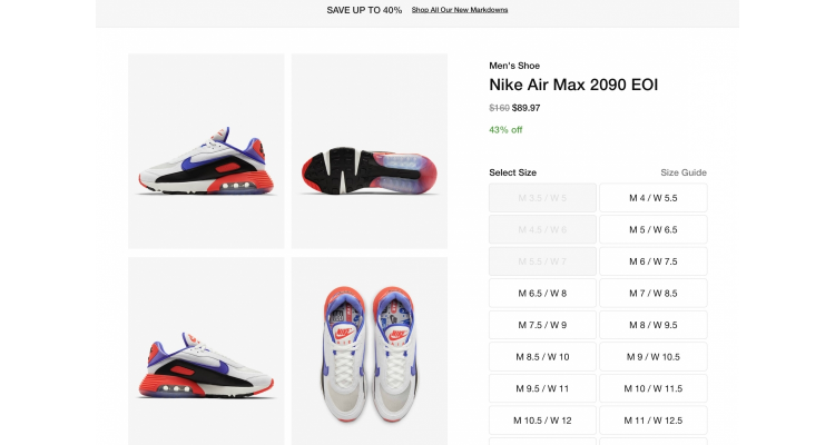 Nike Air Max 2090 EOI 43%off