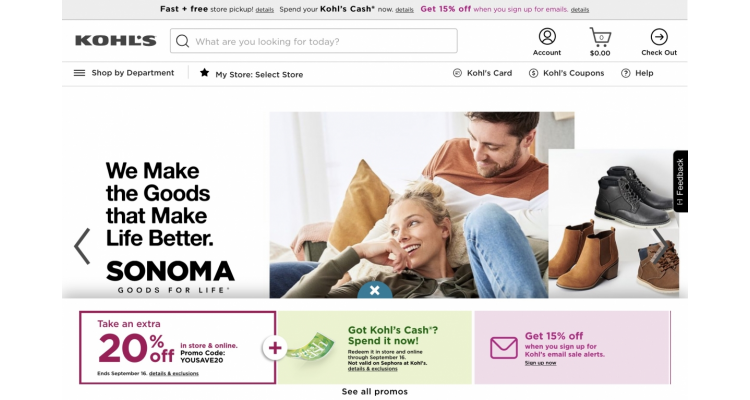 Kohl’s 20% coupon