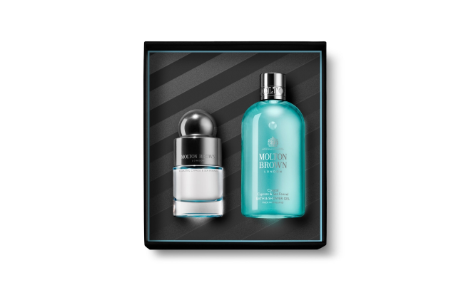 MOLTON BROWN COASTAL CYPRESS & SEA FENNEL FRAGRANCE GIFT SET 沐浴露香氛兩件套裝
