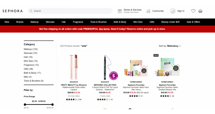 Sephora sale