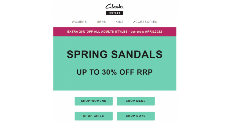 Clarks spring sandals sale