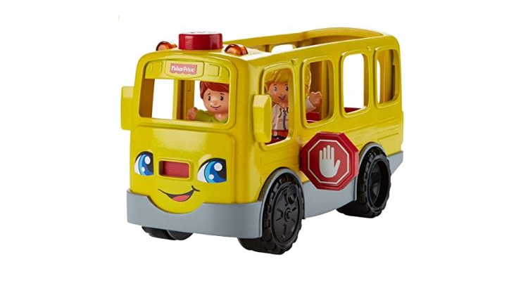 Fisher-Price 兒童校車玩具車 自帶2個小人偶