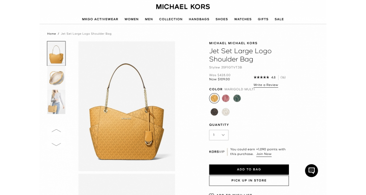 Michael Kors shoulder bag 75%off