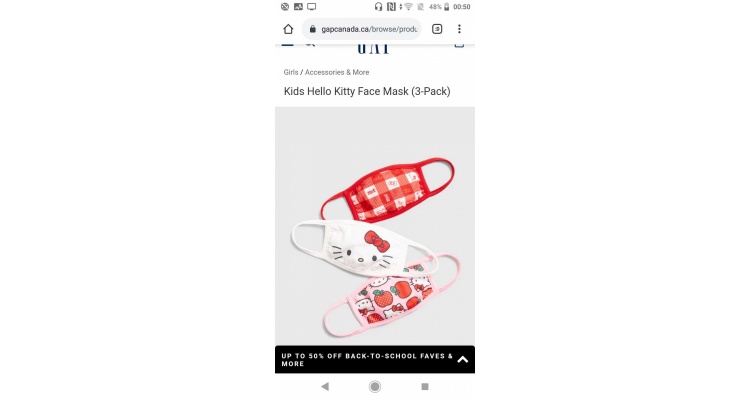Hello Kitty mask