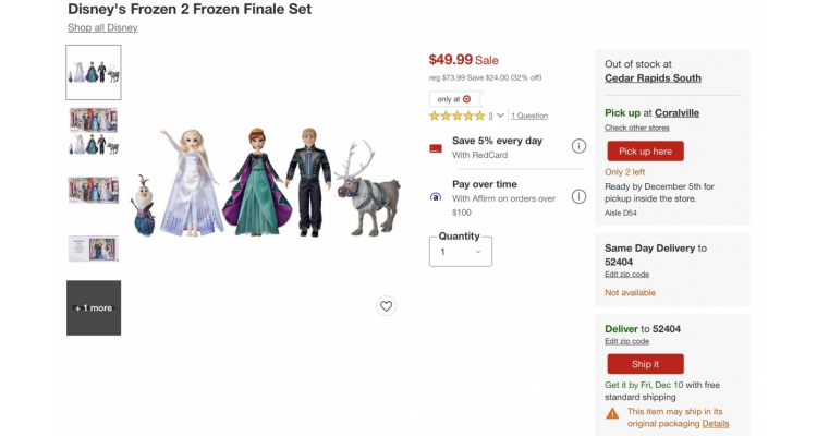 Frozen2套裝盒32%off