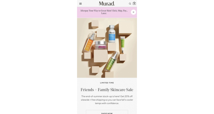 Murad Skin Care 親友特賣會