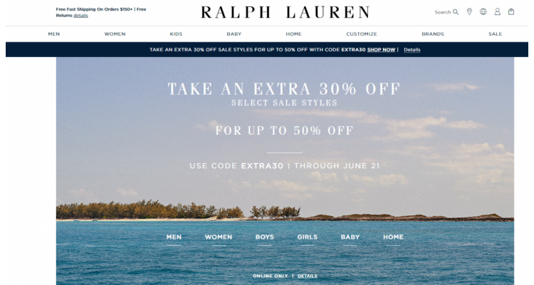 RALPH LAUREN 減價