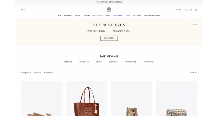 Tory Burch Spring sale