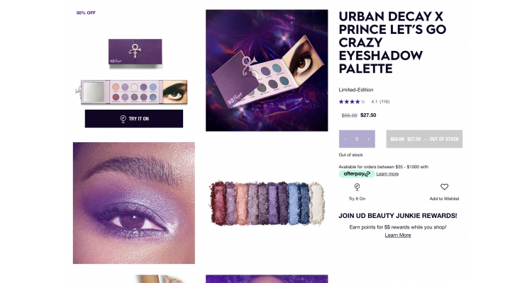 URBANDECAY 眼影50%off