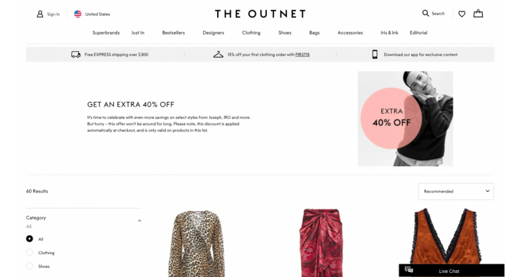 THE OUTNET 官方網站低至1折優惠