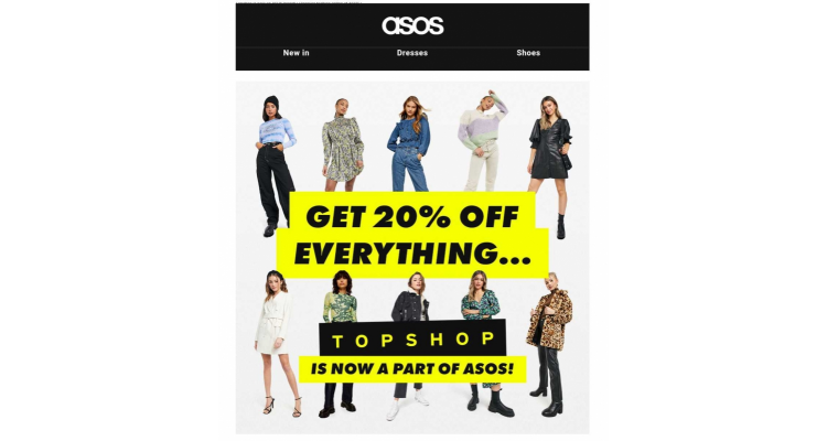 ASOS 20% Off including Topshop