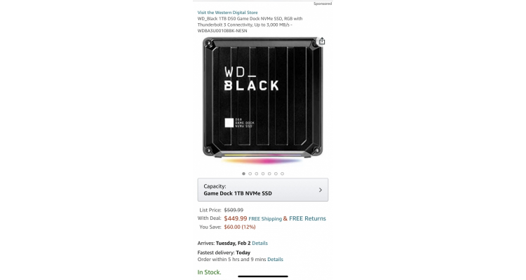  WD BLACK D50 NVMe 1TB 特價