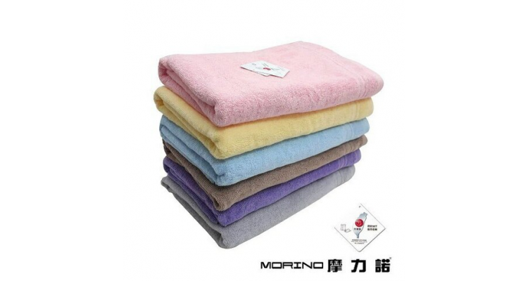 MORINO 飯店級素色緞條浴巾