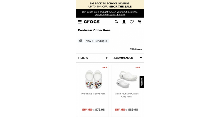 Crocs  返校大促