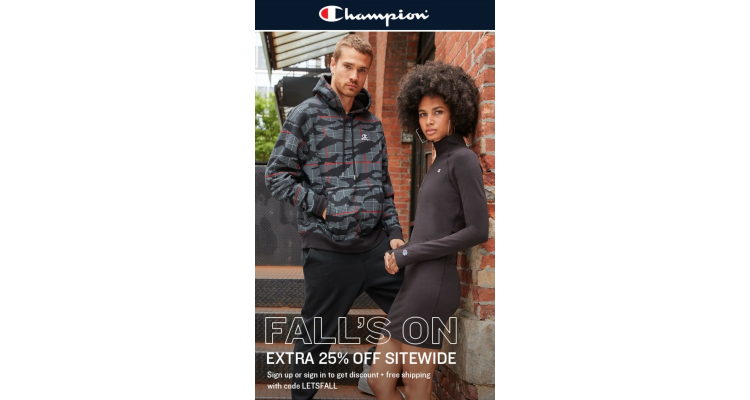 Champion US 25% off