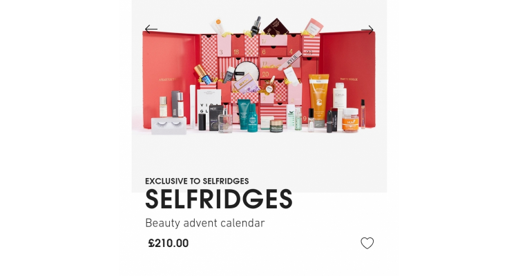 Selfridge Beauty advent calendar