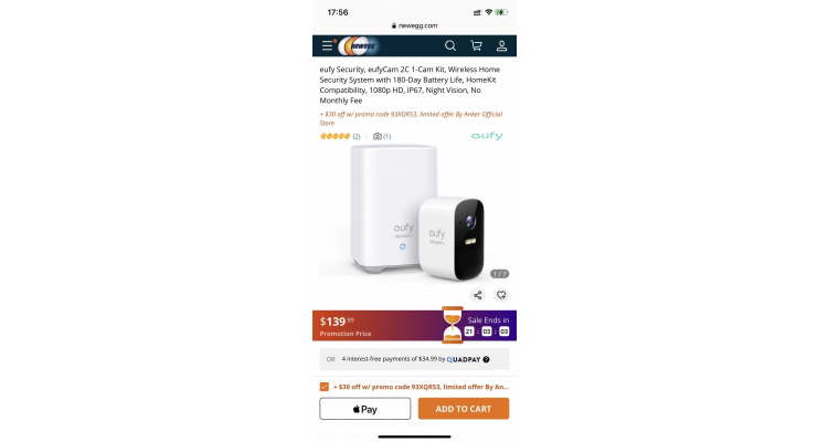 eufy Security eufyCam家庭安防系統特價