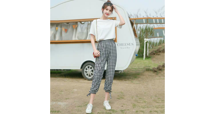 2019新款小清新休閒套裝女夏顯瘦洋氣抹茶綠中學生褲子網紅兩件套