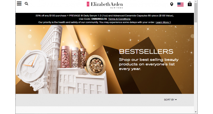 Elizabeth Arden 滿$100享7折