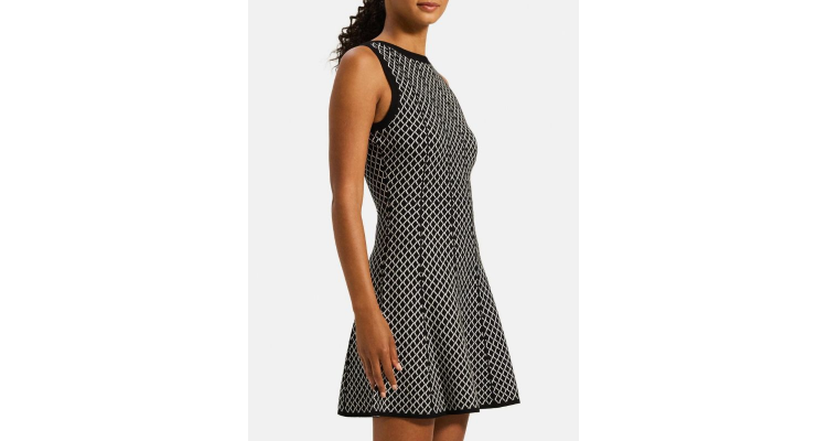 Sleeveless Panel Dress in Stretc