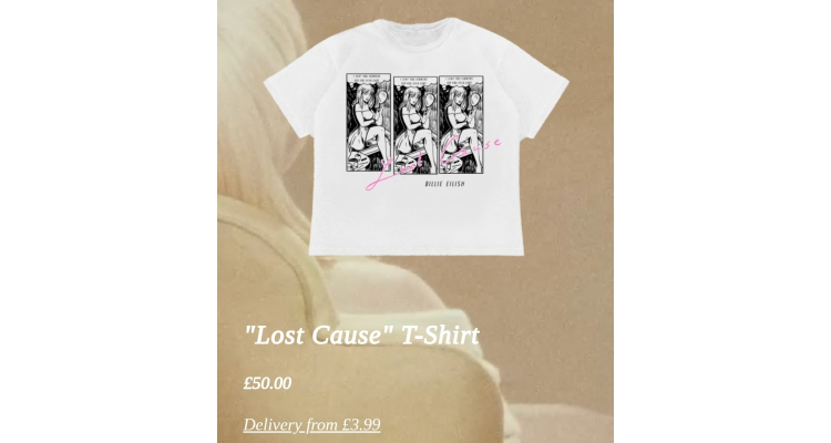 Billie Eilish “Lost Cause” T恤