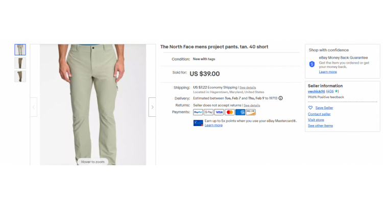 The North Face mens project pant