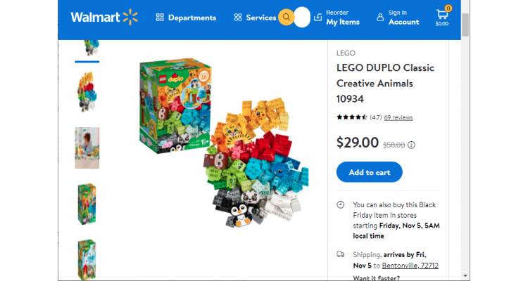 LEGO DUPLO大顆粒創意盒$29(原價$58)