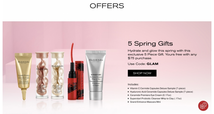 Elizabeth Arden 5 free gifts