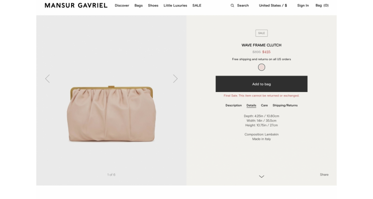 MANSUR GAVRIEL 真皮包50%off