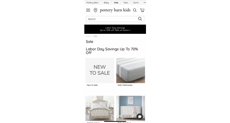 Pottery Barn Kids官網特價