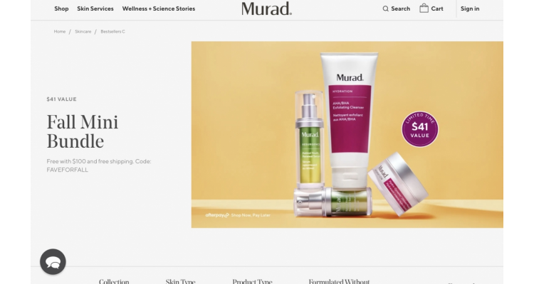 Murad 套裝減$100