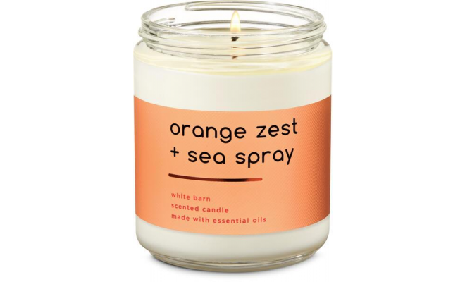 Bath & Body Works單芯Orange zest + sea spray - 鮮榨橙汁，芳香草藥，海浪精油