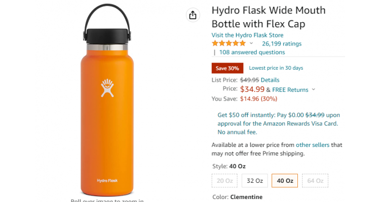Hydro Flask Wide Mouth Bottle wi