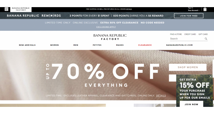 Banana republic factory  Sale