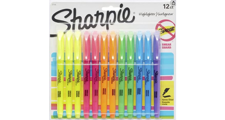 Sharpie 12支彩色螢光筆套裝